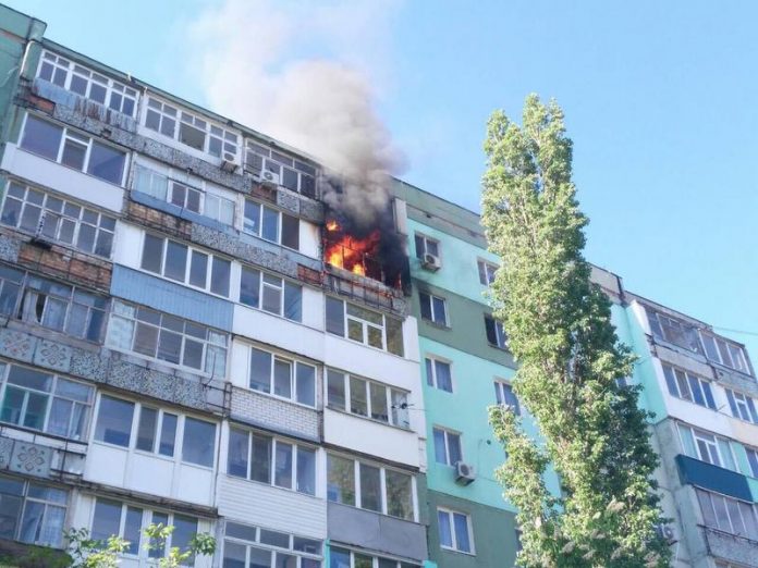 В Горловке горел девятиэтажный дом